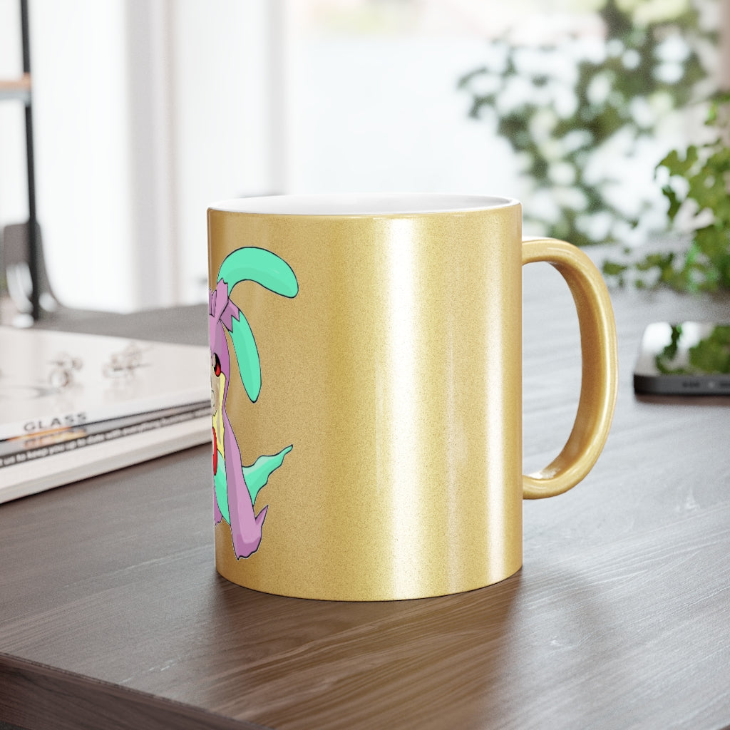 Molepha Metallic Mug in Silver and Gold with customizable design options.